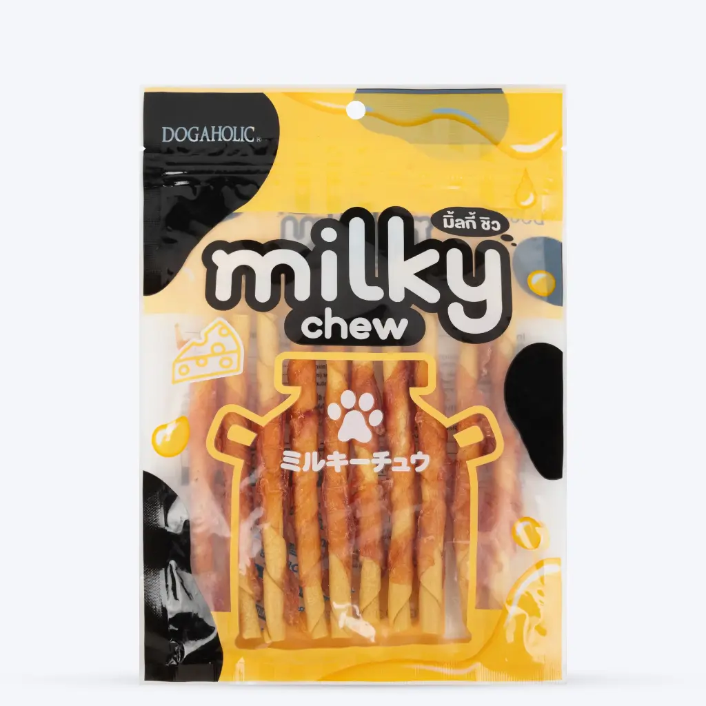 Dogahalic Cheese Milky Chew Chicken Stick Style 10pcs 