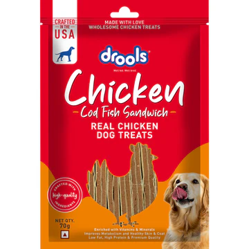 Drools chicken cod fish sandwich 70g