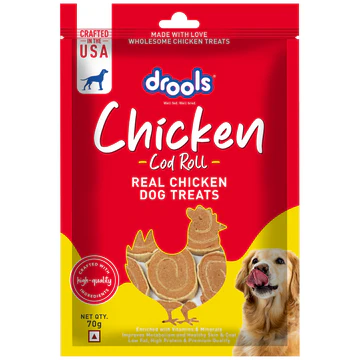 Drools chicken cod roll 70g