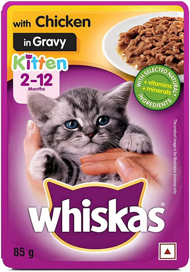 Whiskas Kitten Chicken In Gravy 85G