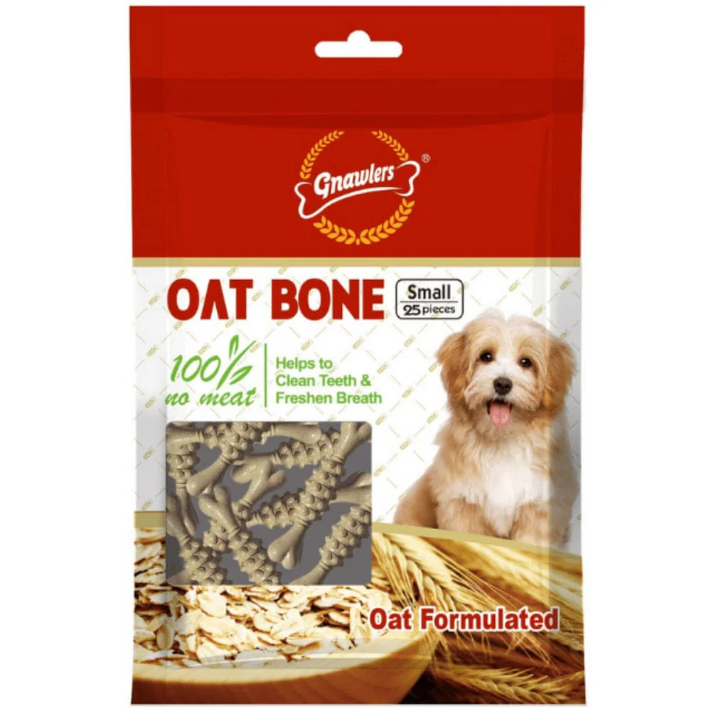 Gnawlers Oat Bone Dog Treat 25PCS