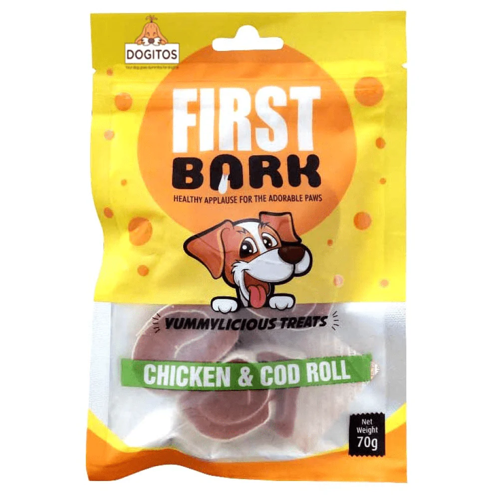First Bork  Chicken & Cod roll 70g